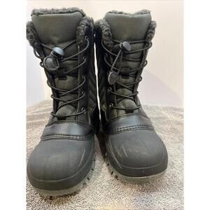 All in Motion Kids' Skylar Winter Boots - Black/Gray - Size 1-Thermolite Ecomade